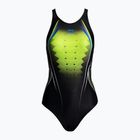 Women's one-piece swimsuit arena One Placed Print One Piece black and yellow 001191