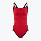 Women's swimsuit arena Team Stripe Super Fly Back One Piece red/black 001195/415
