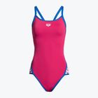 Women's one-piece swimsuit arena Team Stripe Super Fly Back One Piece pink 001195/970