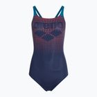 Women's one-piece swimsuit arena Foggy Dots Swim Pro Back navy / blue cosmo