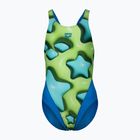 Arena Star Shaped Swim Tech L blue river/soft green/multi children's one-piece swimsuit