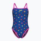 Women's one-piece swimsuit arena Reversible Swimsuit Challenge Back royal multi/shocking pink