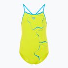 Arena Star Graphic Lightdrop Back soft green / turquoise children's one-piece swimsuit