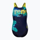 Children's one-piece swimsuit arena Light Tricks Swim Pro Back navy/soft green/multi
