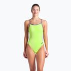 Women's one-piece swimsuit arena Lace Back Solid artic lime/future dusk