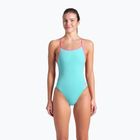 Women's one-piece swimsuit arena Lace Back Solid water/shocking pink