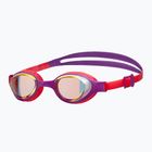Children's swim goggles arena Air Jr Mirror yellow copper/plum/bright coral