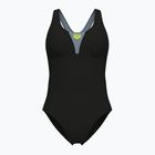 Women's one-piece swimsuit arena Control Pro Solid black/sea foam