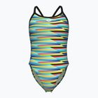 Women's one-piece swimsuit arena Racing Stripe Xcriss Cross black multi/black