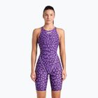 Women's one-piece swimsuit arena Powerskin ST Next LE Open Back leopard skin violet