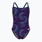 Women's one-piece swimsuit arena Fireflow Challenge Back navy/team redwhiteblue