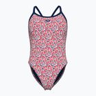 Women's one-piece swimsuit arena Pebbles Xcriss Cross multi white/navy