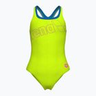 Women's one-piece swimsuit arena Logo Swim Pro artic lime/blue china