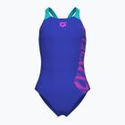 Children's one-piece swimsuit arena Graphic V Back indaco/water