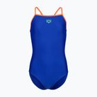 Children's one-piece swimsuit arena Light Drop Solid neon blue/team orange/team orange