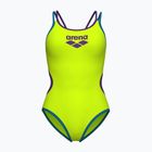 Ladies' one-piece swimsuit arena One Double Cross Back One Piece artic lime/plum/blue cosmo