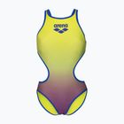 Ladies' one-piece swimsuit arena One Shaded Print Tech One Back artic lime violetta multi/neon blue