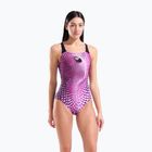 Ladies' one-piece swimsuit arena Peacock Swim Pro Back multi pink/black