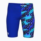 Kids' jammers arena Crowded Swim Jammer neon blue/neon blue multi