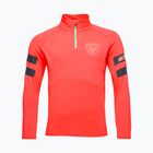 Men's ski sweatshirt Rossignol Classique Hero 1/2 Zip neon red