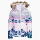 Children's snowboard jacket ROXY Jet Ski SE Girl 2021 bright white pyrennes