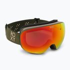 Women's snowboard goggles ROXY Popscreen Cluxe J 2021 burnt olive/sonar ml revo red