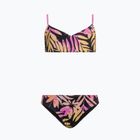 Children's two-piece swimsuit ROXY Active Joy Basic Triangle Set 2021 anthracite zebra jungle girl