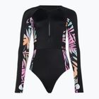 Ladies' one-piece swimsuit ROXY Active Onesie 2021 anthracite zebra jungle
