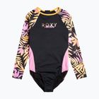 ROXY Active Joy children's swim body anthracite zebra jungle girl