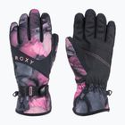 Women's snowboard gloves ROXY Jetty true black pansy pansy