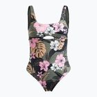 Women's swimsuit ROXY Pro The Double Line One anthracite classic pro surf
