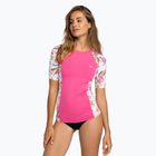 Women's ROXY Lycra Printed white happy tropical swim shirt