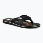 Men's Quiksilver Molokai Layback II flip flops black / orange / green