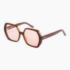 Women's Roxy Moraira shiny root beer/pink sunglasses