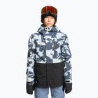 Children's snowboard jacket Quiksilver Mission Printed Block puzzle camo ice flow