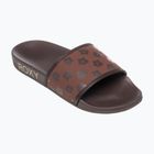 Women's ROXY Slippy IV brown combo flip-flops