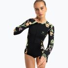 Women's swimming longsleeve ROXY Zip Lycra anthracite island escape