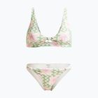 Women's two-piece swimsuit ROXY Hibiscus Daze Elongated Tri basil party waves yw