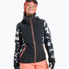 Women's snowboard jacket ROXY Free Jet true black/big flower