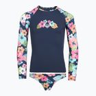 Longsleeve + bikini bottoms ROXY Morning Flower Lycra Set mood indigo morning flowers