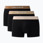 Men's boxers Lacoste 5H1297 3 pack black/sisal/viennese/cookie