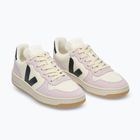 Women's shoes VEJA V-10 Prime Leather pure/black/parme