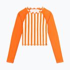 Women's Picture Pearling 50+ L/S lines orange swimming longsleeve