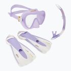 Aqualung Nabul snorkelling set mask + snorkel + fins translucid purple