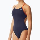 Women's one-piece swimsuit TYR Hexa Cutoutfit navy/orange