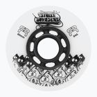 Roller skate wheels FR Skates Street Invaders Wheels 80mm/84A X4 white/black