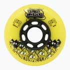 Roller skate wheels FR Skates Street Invaders Wheels 80mm/84A X4 yellow/black