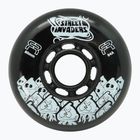 Roller skate wheels FR Skates Street Invaders Wheels 84mm/84A X4 black/black