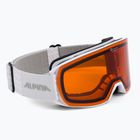 Ski goggles Alpina Nakiska white matt/orange
