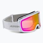 Ski goggles Alpina Nakiska Q-Lite white matt/pink
